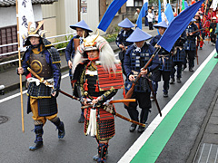 武田軍を撃退し勝ち鬨／箕輪城まつり