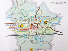 吉井地域整備方針と東口線沿線サブ拠点化を示す／都市計画