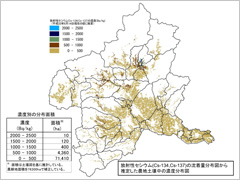 農地土壌の放射性セシウム分布図公表