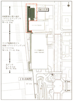 東口「ココグラン高崎」竣工／ペデデッキ２７日開通