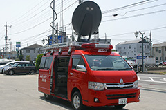 災害時は広域的な出動も／無線中継車