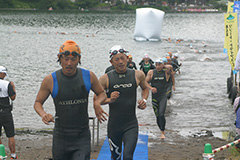 榛名湖で鉄人レース