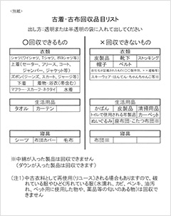 集団回収で古着・古布リサイクルへ