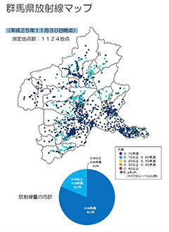県内生活圏の放射線量は減少
